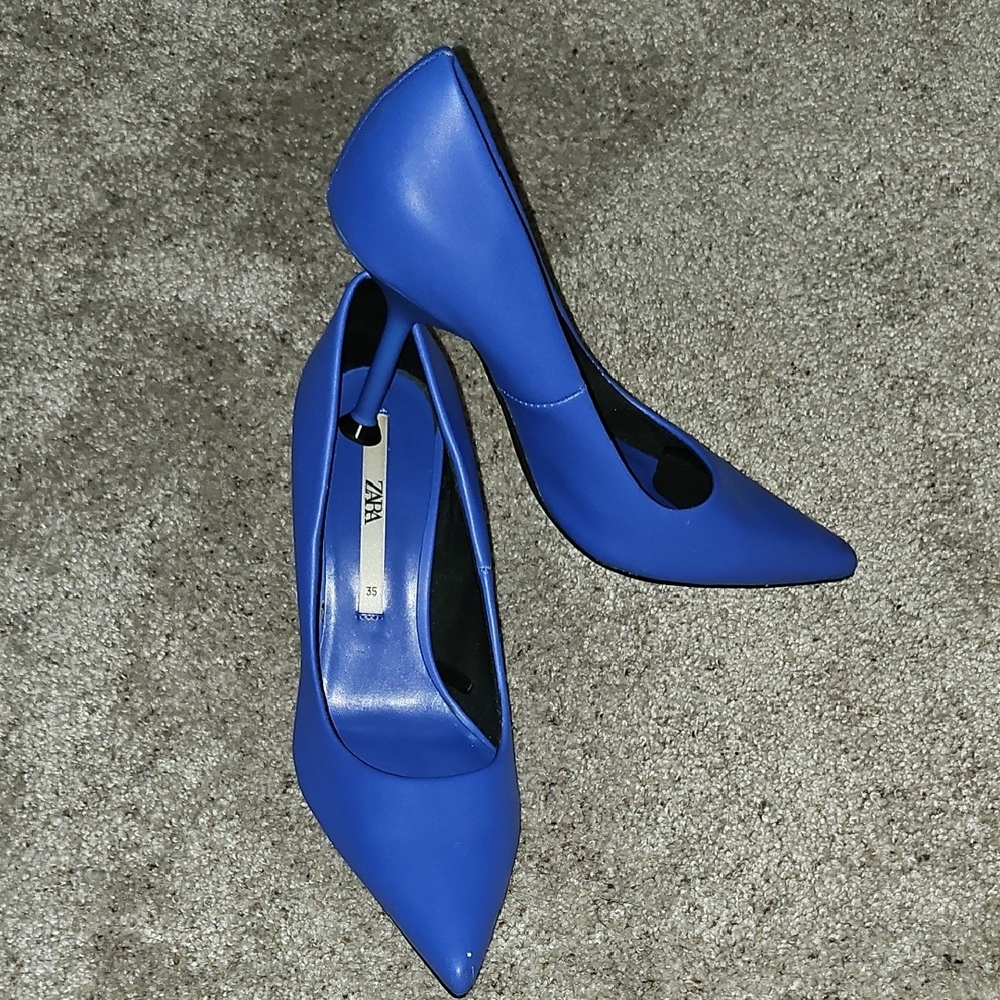 Zara Blue High Heel Pumps